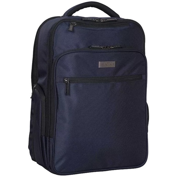 LOT 2 Kenneth Cole Reaction Brooklyn Commuter 16" Backpack - Navy and Charcoal - Picture 6 of 15